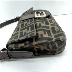 Fendi Zucca FF Baguette Brown Shoulder Bag!